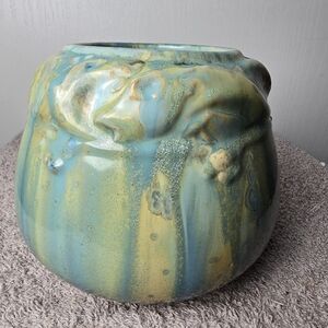 Vintage Pierrefonds Potteey Art Nouveau France Art Pot Marked Vase
